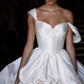 Perkahwinan Dresse Line Off the Short Short Long Belakang, Boho Bridal Gowns