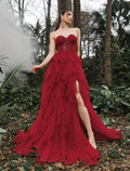 Prom Party Cocktail Evening Dresses Ball Gowns Suitable Dresses on Request Chic and Elegant Woman Dress for Women Customized Red