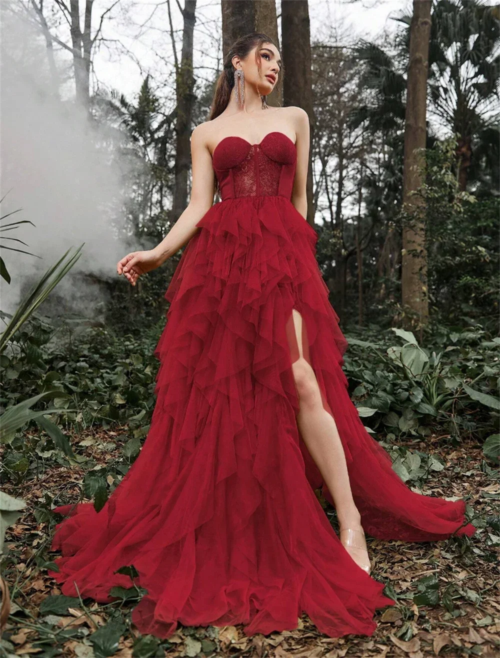 Prom Party Cocktail Evening Dresses Ball Gowns Suitable Dresses on Request Chic and Elegant Woman Dress for Women Customized Red