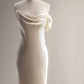 Hochzeitskleider Meerjungfrau für Braut Satin trägerlos mit Spaghetti -Trägern Rückenfreie Custom Made Plus Größen Vestidos de Novias