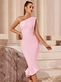 Elegant Bandage Dress Luxury Party Evening Club Night Cocktail Modest Holiday Bodcyon Celebrity Woman Clothes High Quality