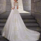 Pregnant Wedding Dress Lace Applique Tulle 3/4 Sleeves A Line Bridal Gown Bride Women Formal Party Elegant Custom made