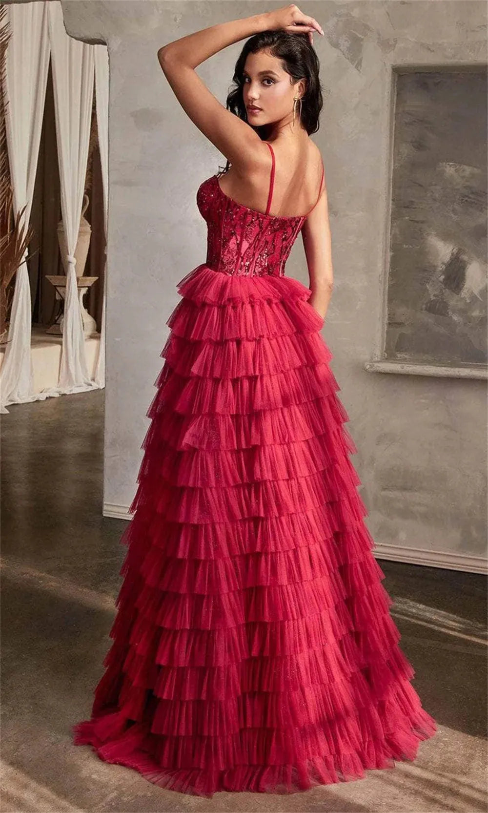 Spaghetti Strap Prom Dresses Lace Appliques A-line vestidos de noche Elegant Sleeveless Floor-Length Formal Evening