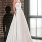 Elegant Wedding Dresses Long Sleeves Lace Satin with Pockets Wedding Gowns Bride Dress Vintage Customize Robe De Mariee