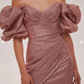 Off Shoulder Heart Shaped Neck Prom Dress Puffy Sleeves Sexy Mini Vestidos De Fiesta Elegant Shiny Sequins Party Dress