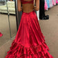 V-neck High-low Prom Dresses Edge Curl Satin A-line فساتين السهرة Elegant Sleeveless Floor-Length vestidos verano moda