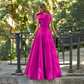 Vestidos de noche fucsia, volantes largos de satén, línea A, largo hasta el suelo, sin mangas, cuello en V, fiesta Formal, vestidos de graduación, vestido de mujer de graduación