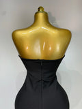 Women Sexy Strapless Colorful Crystal Bodycon Mini Bandage Dress Spring Elegant Party Celebrate Birthday Outfit