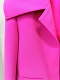 Elegant Women's Light Luxury Suit Pants Set with Large Collar Long Sleeve Slim Fit Short Suit Coat and Pants Two Piece Set