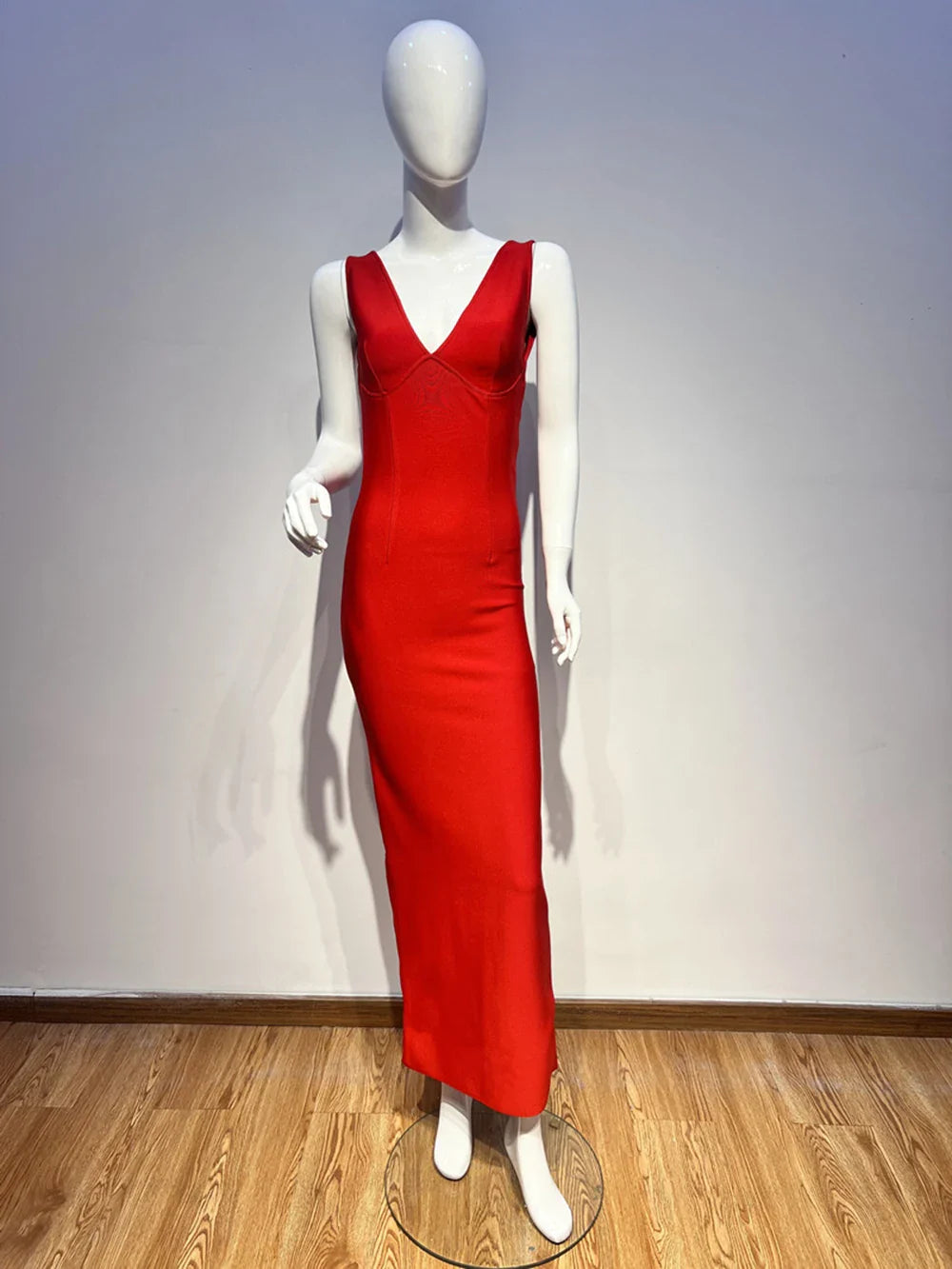 Ladies Sexy Backless Bodycon Celebrity Evening Party Club Black Sleeveless Maxi Bandage Dress Solid Women's Vestidos