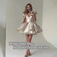 BridalAffair Mini Prom Dresses Sweetheart Stain Lace Up Party Ball Gowns with Bow Cocktail Dresses Celebrate Dresses for Girls