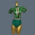 Mirrors Sequins Party Mini Spandex Mini Dress for Women Club Stage Dance Wear Party Celebrate Dress Dancer Show Lianghuanghuang