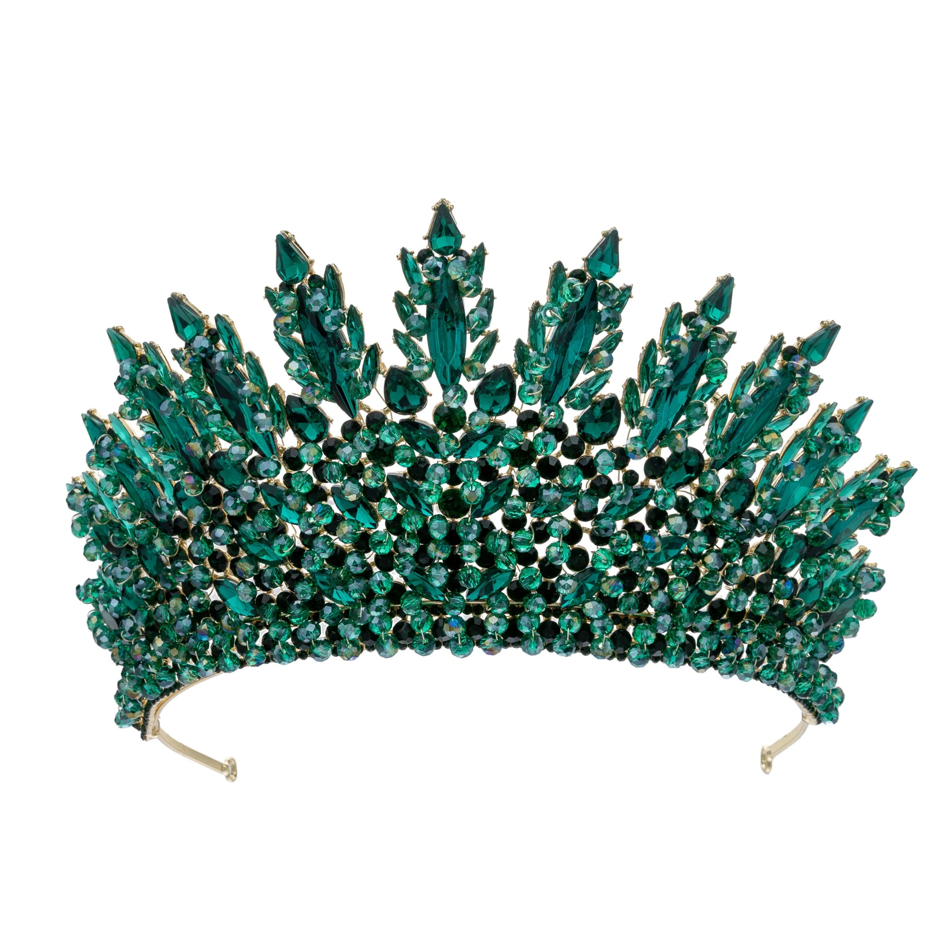 Baroque Women's Crowns For Wedding Headdress Queen Crystal Bridal Tiara Crown For Pageant Diadem Party Prom Bride Hair Jewelry as picture