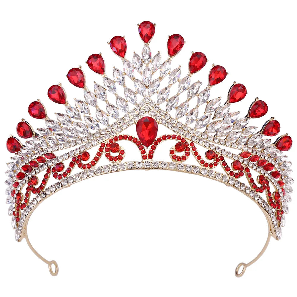 Baroque Queen Crowns For Women Crystal Princess Bridal Tiara Crown For Pageant Party Prom Hair Jewelry Diadem Wedding Headdress as picture 3