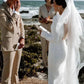 Robe De mariée sirène élégante à manches longues, Sexy, col bateau, avec traîne, dos nu, boutons