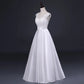 Abito da sposa in raso bianco elegante ricamo in pizzo abiti estivi da sera formale per donne abiti da festa a lungo senza schienale sexy