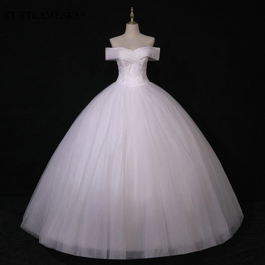 Robes de mariée sirène en dentelle brodée blanche de luxe, Maxi, élégante, taille haute, épaules dénudées, longue robe formelle pour femmes