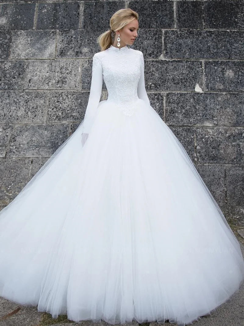 Robe de mariée musulmane, robes d'occasion formelles, Robe de mariée élégante, Simple et romantique, fête de mariée, invité civil