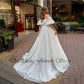 K Plus Saiz Gaun Perkahwinan Untuk Pengantin Daripada Bahu Pendek Gaun Pengantin Gaun Renda Up Sweep Train A-Line Robe De Mariée