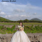 Sweetheart-vestido de novia hecho a medida, tul Civil, mangas cortas, corte en A, vestidos de novia de color marfil de Corea, vestidos de novia para mujer 