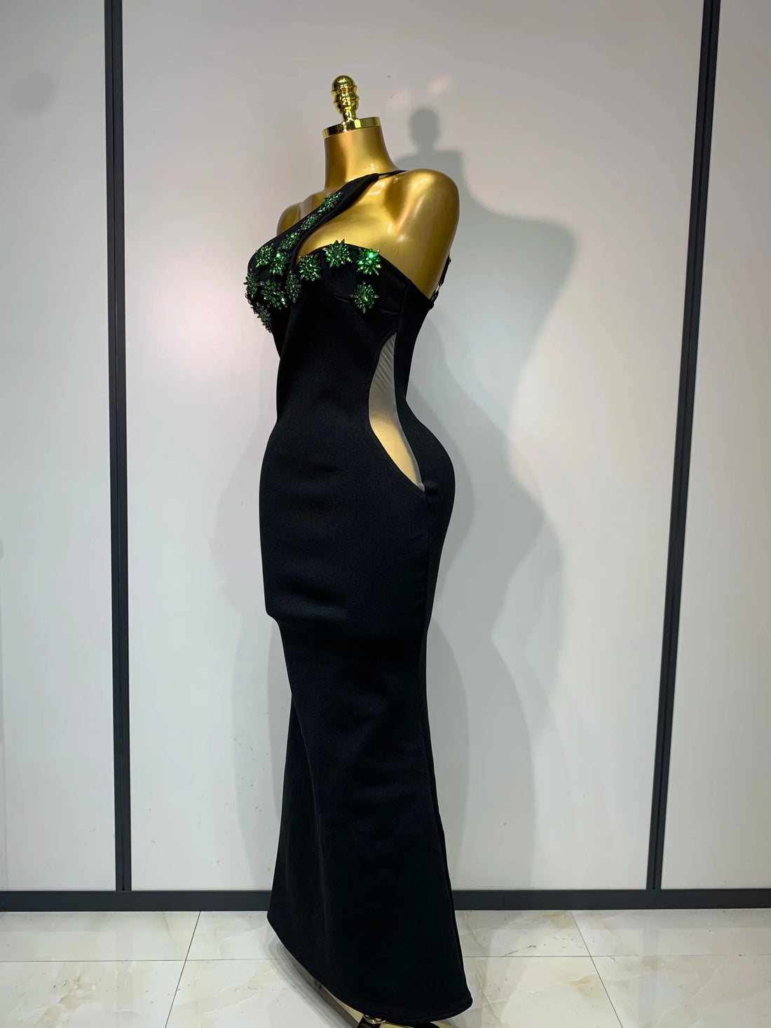 Sparkly Rhinestones Evening Bandage Long Dresses Women Sexy Backless Stretch Elegant Prom Luxury Birthday Gown Club Vestidos black