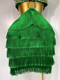 Sexy Sling Backless Dress Women Green Bodycon Bandage Dress Celebrity Elegant Evening Club Luxury Birthday Party Dresses
