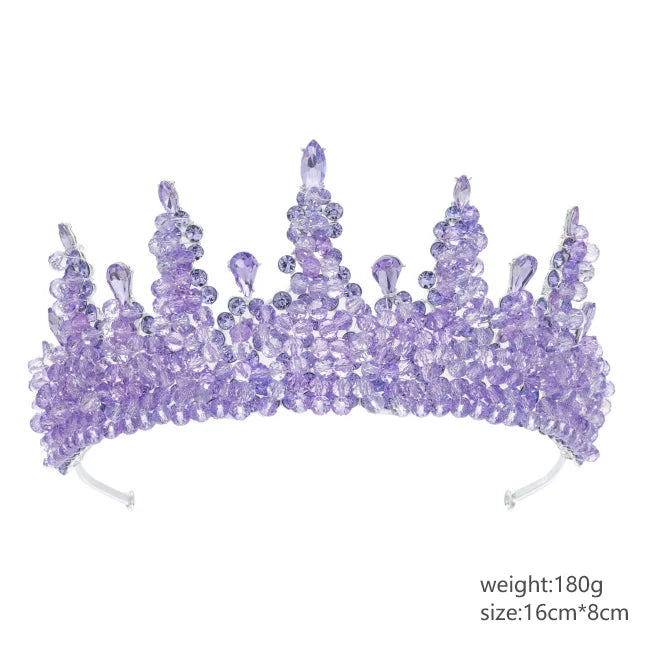 Baroque Queen Crowns For Women Crystal Princess Bridal Tiara Crown For Wedding Headpiece Paganrt Diadem Party Prom Hair Jewelry as picture 3