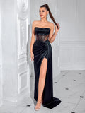 Evening Dress Woman Party Dresses Luxury Elegant Cocktail Maxi Sexy Celebrity Night Club Long Off Shoulder Hollow Out Modest