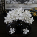 Princess Wedding Crowns For Bride Hair Accessories Flower Pearl Bridal Tiara Crown For Women Party Prom Wedding Hair Headdress as picture 1