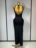 Sexy V Neck Black Lace Prom Dress Sleeveless Evening Party Gown Celebrity Elegant Luxury Birthday Club Dresses