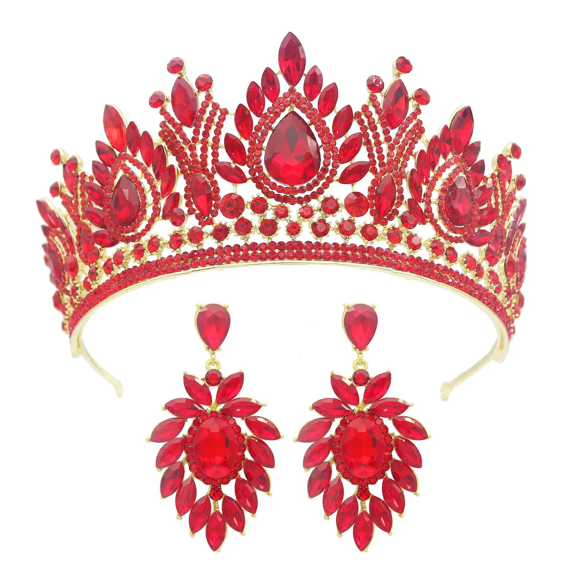 Baroque Queen Crowns For Women Crystal Bridal Tiara Crown For Wedding Bride Pageant Diadem Party Prom Hair Jewelry Headdress as picture 4