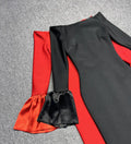 Sexy Women's Bandage Long Dress with One Collar Shoulder and Horn Sleeve Bodycon Dress Cocktail Evening Party Vestidos