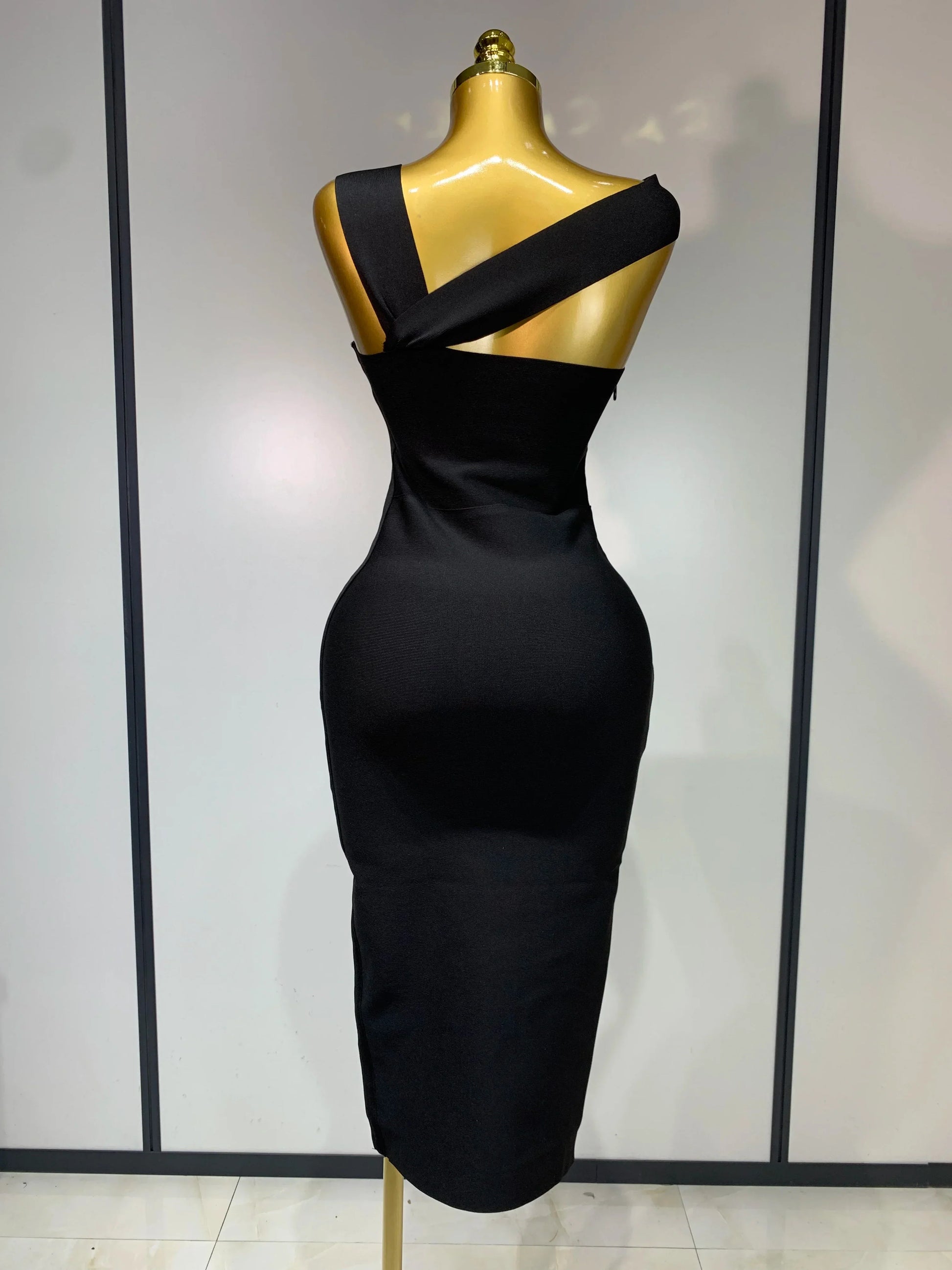 Bandage Dresses for Women Black Bodycon Dress Evening Party Celebirty Elegant Sexy Cut Out Midi Birthday Club Dresses