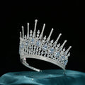 Baroque Queen Crowns For Women Crystal Zircon Big Bridal Tiara Crown For Wedding Pageant Miss Universe Diadem Bride Headpiece