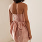 Pink Bustier Mini Prom Dresses 2024 Spring Summer Silk Satin Short Cocktail Dress Chic Women Party Gown vestidos de fiesta