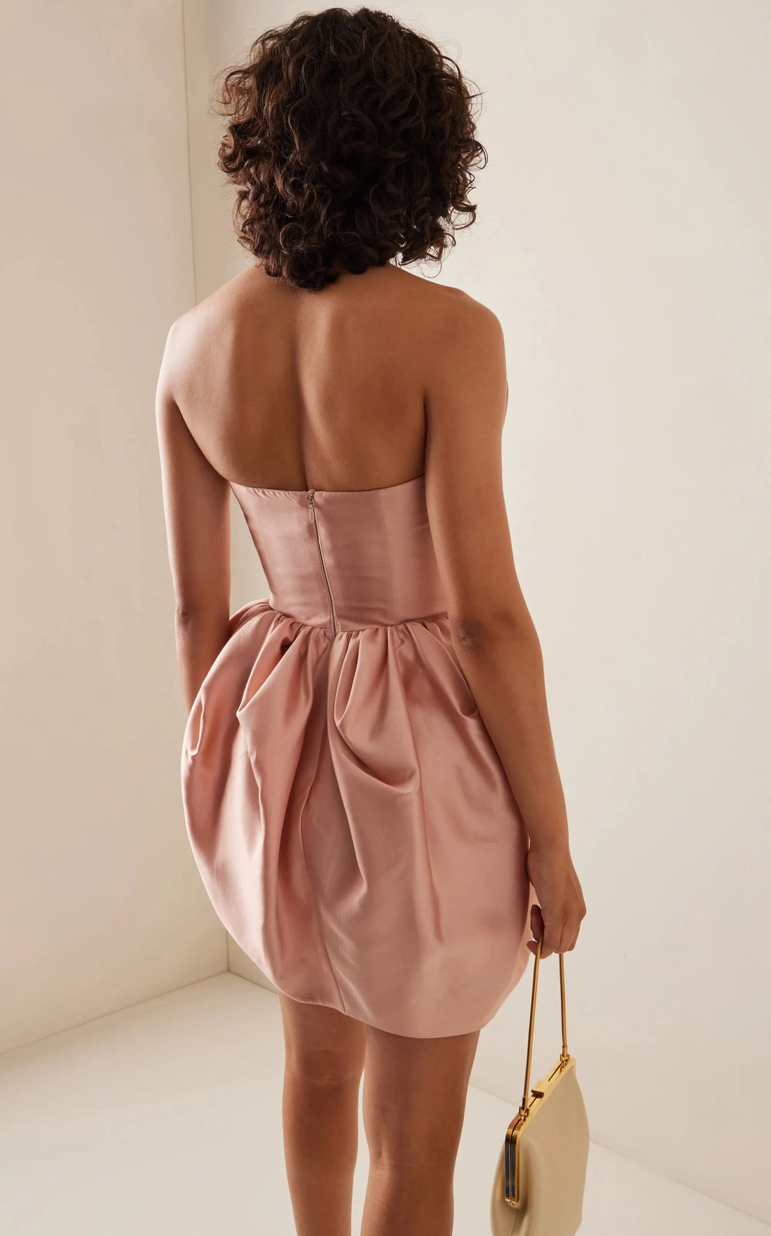 Pink Bustier Mini Prom Dresses Spring Summer Silk Satin Short Cocktail Dress Chic Women Party Gown vestidos de fiesta