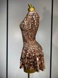 Sparkly Sequins Luxury Birthday Party Gown Short Dress Dancer Stage Performance Wear Women Sexy Nightclub Dress Festival Outfit