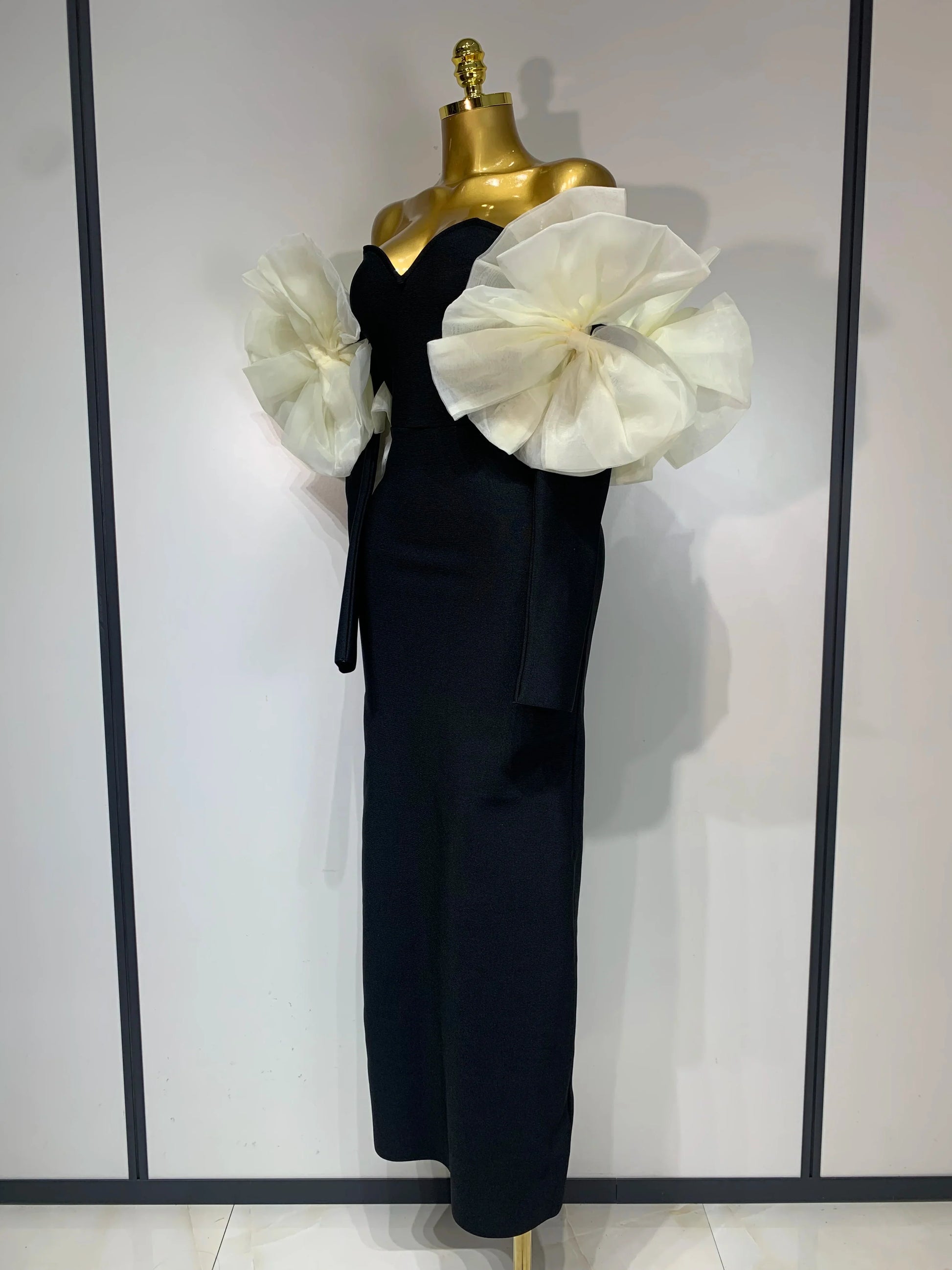 Women Sexy Off Shoulder Bodycon Bandage Dress Long Sleeved Celebrity Elegant Backless Dress Luxury Birthday Dresses