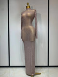 Sparkly Diamond Luxury Birthday Party Long Dress Elegant Celebrity Evening Party Nightclub Prom Dress Singer Dancer Stage Outfit