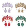 Baroque Queen Crowns For Women Crystal Bridal Tiara Crown For Wedding Bride Pageant Diadem Party Prom Hair Jewelry Headdress