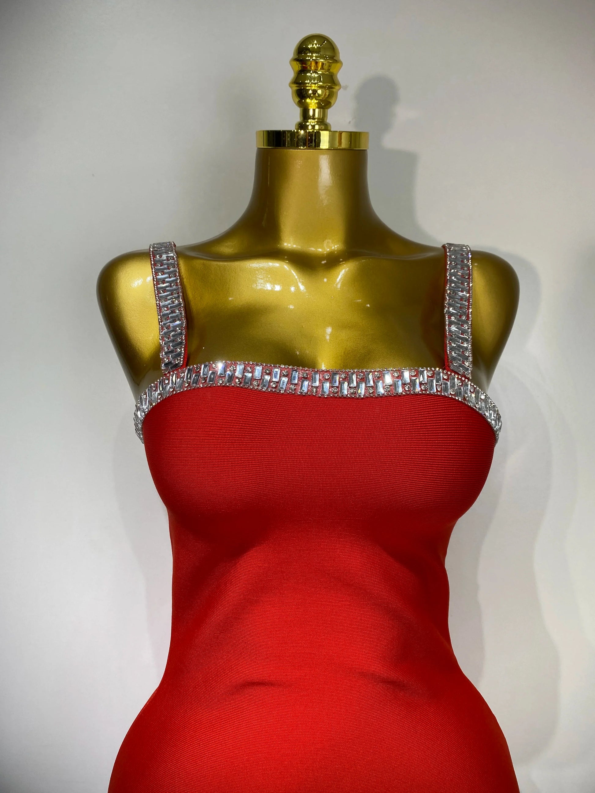 Women Sexy Black Red Sparkly Mini Bodycon Bandage Dress Sleeveless Luxury Diamonds Elegant Evening Club Party Birthday Dress