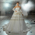 White A-Line Wedding Dresses Strapless Appliques Princess Satin Bridal Dress Formal Wedding Ball Prom Gowns Customized
