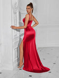 Sexy Women Cocktail Evening Dress Spaghetti Strap Wedding Guest Maxi Night Gown Lady Sexy Party Club Gala Dresses