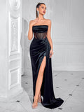 Evening Dress Woman Party Dresses Luxury Elegant Cocktail Maxi Sexy Celebrity Night Club Long Off Shoulder Hollow Out Modest