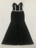 Sexy Off Shoulder 3D Flowers Bandage Mermaid Dresses Womens Strapless Evening Party Formal Long Dress Birthday Prom Vestidos