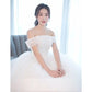 Fashion Classic Off The Shoulder Wedding Dress New Sweet Simple Abiti Da Sposa Elegant Floor-lenght Vestido De Novia Plus Size