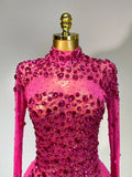 Women Sexy Mesh Rhinestones Mini Dresses Luxury Birthday Evening Party Celebrate Prom Gown Nightclub Singer Stage Outfit