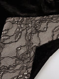 Black Mesh Patchwork Halter Long Dress For Women Long Sleeves Lace Embroidery Mermaid Bodycon Party Evening Gown