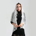 Lace Mantilla Veils For Church Spanish Muslim Head Covering Lace Shawl Scarf For Women Catholic Chapel Veils For Wedding Bride