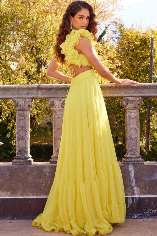 V-neck Prom Dresses Puffy Shoulder Tulle A-line فساتين السهرة Elegant Sleeveless Floor-Length vestidos verano moda